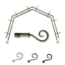 Load image into Gallery viewer, Curl 13/16" 4-Sided Double Bay Curtain Rod