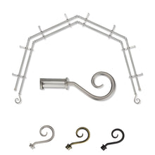 Load image into Gallery viewer, Curl 13/16" 4-Sided Double Bay Curtain Rod