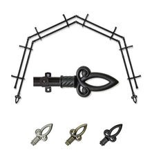 Load image into Gallery viewer, Spire 13/16" 4-Sided Double Bay Curtain Rod