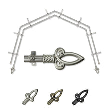 Load image into Gallery viewer, Spire 13/16" 4-Sided Double Bay Curtain Rod