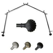 Load image into Gallery viewer, Scallop 13/16" 4-Sided Bay Curtain Rod