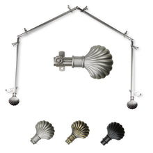 Load image into Gallery viewer, Scallop 13/16" 4-Sided Bay Curtain Rod