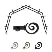 Load image into Gallery viewer, Spiral 13/16" 4-Sided Double Bay Curtain Rod
