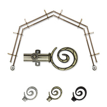 Load image into Gallery viewer, Spiral 13/16" 4-Sided Double Bay Curtain Rod