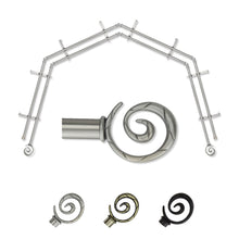 Load image into Gallery viewer, Spiral 13/16" 4-Sided Double Bay Curtain Rod