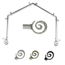 Load image into Gallery viewer, Spiral 13/16" 4-Sided Bay Curtain Rod