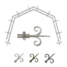Load image into Gallery viewer, Fleur 13/16" 4-Sided Double Bay Curtain Rod