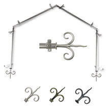 Load image into Gallery viewer, Fleur 13/16" 4-Sided Bay Curtain Rod