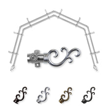 Load image into Gallery viewer, Swan 13/16" 4-Sided Double Bay Curtain Rod