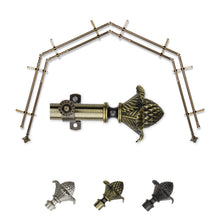 Load image into Gallery viewer, Bloom 13/16" 4-Sided Double Bay Curtain Rod