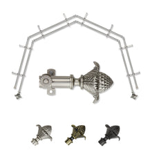 Load image into Gallery viewer, Bloom 13/16" 4-Sided Double Bay Curtain Rod