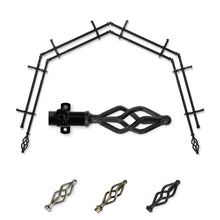 Load image into Gallery viewer, Marquise 13/16" 4-Sided Double Bay Curtain Rod