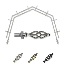 Load image into Gallery viewer, Marquise 13/16" 4-Sided Double Bay Curtain Rod