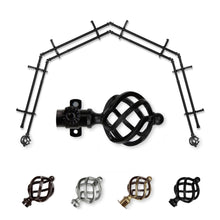 Load image into Gallery viewer, Twist 13/16" 4-Sided Double Bay Curtain Rod