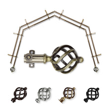Load image into Gallery viewer, Twist 13/16" 4-Sided Double Bay Curtain Rod