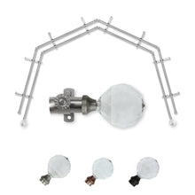 Load image into Gallery viewer, Faceted 13/16" 4-Sided Double Bay Curtain Rod