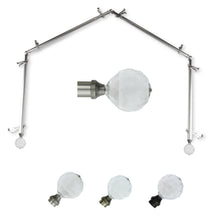 Load image into Gallery viewer, Faceted 13/16" 4-Sided Bay Curtain Rod