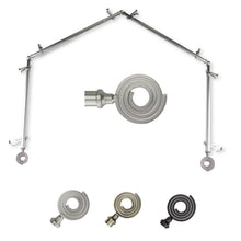 Load image into Gallery viewer, Coil 13/16" 4-Sided Bay Curtain Rod