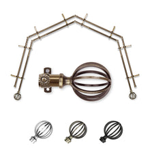 Load image into Gallery viewer, Cage 13/16" 4-Sided Double Bay Curtain Rod