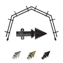Load image into Gallery viewer, Cone 13/16" 4-Sided Double Bay Curtain Rod