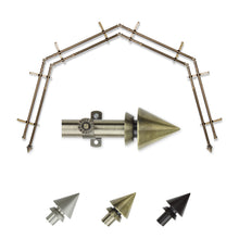 Load image into Gallery viewer, Cone 13/16" 4-Sided Double Bay Curtain Rod