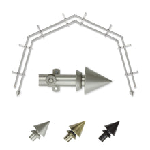 Load image into Gallery viewer, Cone 13/16" 4-Sided Double Bay Curtain Rod