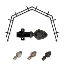 Load image into Gallery viewer, Acorn 13/16" 4-Sided Double Bay Curtain Rod