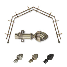Load image into Gallery viewer, Acorn 13/16" 4-Sided Double Bay Curtain Rod
