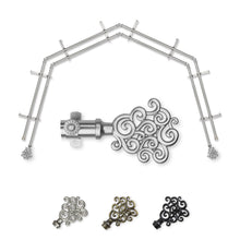 Load image into Gallery viewer, Tidal 13/16" 4-Sided Double Bay Curtain Rod