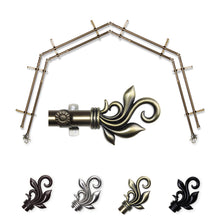 Load image into Gallery viewer, Delilah 13/16" 4-Sided Double Bay Curtain Rod