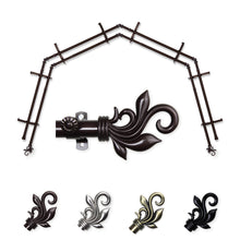 Load image into Gallery viewer, Delilah 13/16" 4-Sided Double Bay Curtain Rod