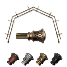 Load image into Gallery viewer, Lennart 13/16" 4-Sided Double Bay Curtain Rod