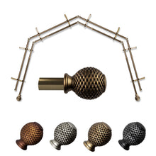 Load image into Gallery viewer, Ozana 13/16" 4-Sided Double Bay Curtain Rod