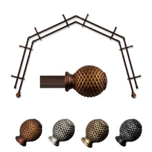 Load image into Gallery viewer, Ozana 13/16" 4-Sided Double Bay Curtain Rod