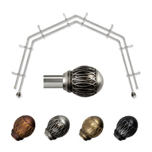 Load image into Gallery viewer, Tyoma 13/16" 4-Sided Double Bay Curtain Rod