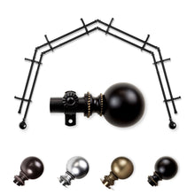 Load image into Gallery viewer, Jordana 13/16" 4-Sided Double Bay Curtain Rod
