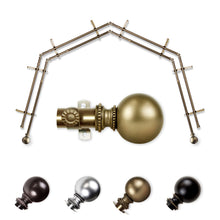 Load image into Gallery viewer, Jordana 13/16" 4-Sided Double Bay Curtain Rod