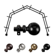 Load image into Gallery viewer, Arman 13/16" 4-Sided Double Bay Curtain Rod