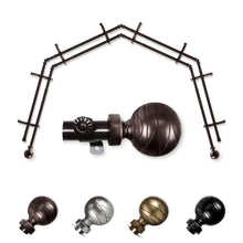 Load image into Gallery viewer, Arman 13/16" 4-Sided Double Bay Curtain Rod