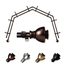 Load image into Gallery viewer, Alma 13/16" 4-Sided Double Bay Curtain Rod