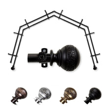Load image into Gallery viewer, Naomi 13/16" 4-Sided Double Bay Curtain Rod