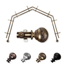 Load image into Gallery viewer, Naomi 13/16" 4-Sided Double Bay Curtain Rod