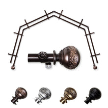 Load image into Gallery viewer, Naomi 13/16" 4-Sided Double Bay Curtain Rod