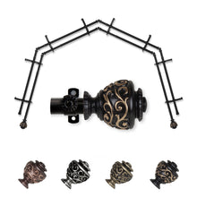 Load image into Gallery viewer, Eleanor 13/16" 4-Sided Double Bay Curtain Rod