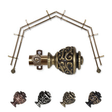 Load image into Gallery viewer, Eleanor 13/16" 4-Sided Double Bay Curtain Rod