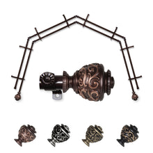Load image into Gallery viewer, Eleanor 13/16" 4-Sided Double Bay Curtain Rod