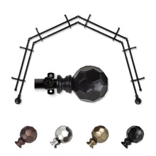 Load image into Gallery viewer, Christiano 13/16" 4-Sided Double Bay Curtain Rod
