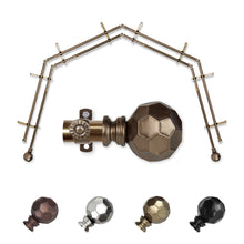 Load image into Gallery viewer, Christiano 13/16" 4-Sided Double Bay Curtain Rod