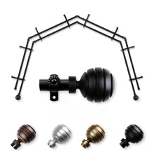 Load image into Gallery viewer, Poise 13/16" 4-Sided Double Bay Curtain Rod