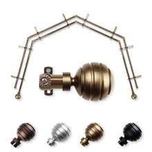 Load image into Gallery viewer, Poise 13/16" 4-Sided Double Bay Curtain Rod